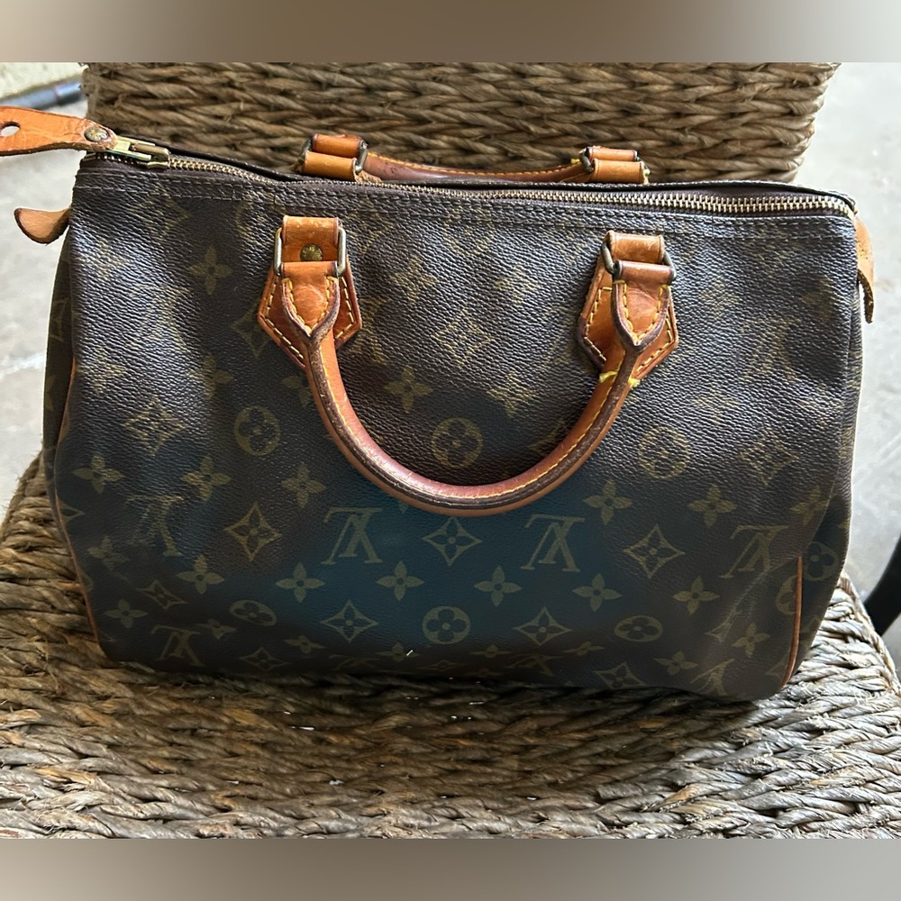 Louis Vuitton Brown Monogram Satchel speedy 30 vintage 1991